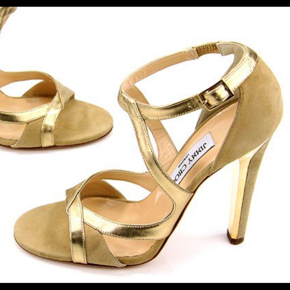 Jimmy Choo Gold Sandals
